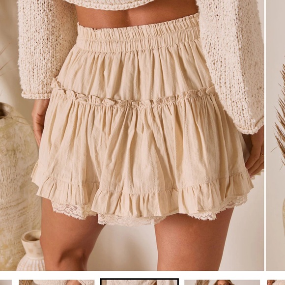 Vici Cream Mini Skirt - Picture 4 of 4